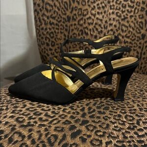 Chic Black Strappy Heels